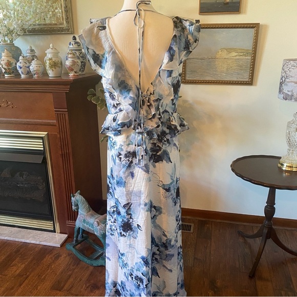 H&M • Blue Floral Maxi Dress • Size L • NWT - Picture 7 of 9